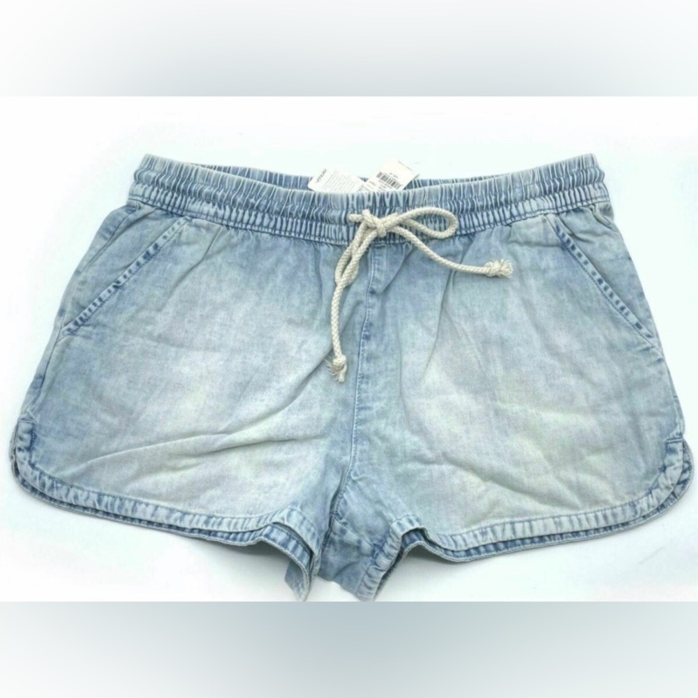 Aerie Lightwash Chambray Drawstring Short